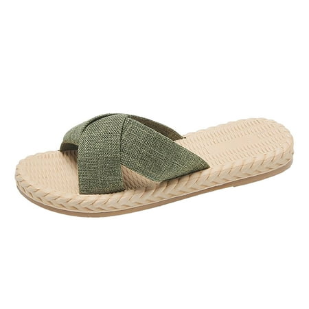 

Sandals Women Heels 2023 Summer New Solid Flat Simple Fashion Korean Sandals Womens Shoes Slip On