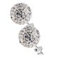 thumbnail image 3 of Pendientes de cristal Qarigey con diamantes de imitación para mujer aretes chapados en plata 8 mm, 3 of 6