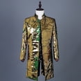 thumbnail image 3 of Chaqueta de traje informal de terciopelo multicolor con lentejuelas que cambia de color para hombre, vestido de novia para novio, ropa para banquete y escenario, 3 of 5