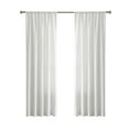 thumbnail image 3 of Brookyln Loom Solid 100% Cotton Percale Weave Rod Pocket White 2-Piece 50x96 Window Curtain Pair, Solid Casual themed, Adult Bedding, OEKO-TEX Certified, 3 of 5