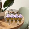 thumbnail image 3 of Vjnyvs Ice Cream Cone Rack, Foldable Ice Cream Display Stand Metal Baking Rack Party Dessert Shelf for Wedding Party Supplies, 3 of 7