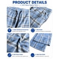 thumbnail image 5 of ASUDESIRE 3 Pack Men's Fleece Pajama Pants Classic Plaid PJs Bottoms Lounge Sleepwear With Pockets, 5 of 6