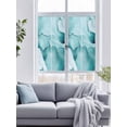 thumbnail image 4 of Non-Adhesive Static Cling Window Tint, Turquoise Marble Window Privacy Film Frosted, Modern Abstract Art Texture Watercolor Insulated Windows Frosted Films for Living room, 35.4 x 78.7 Inches, 4 of 9