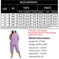 thumbnail image 3 of FEREMO Women Plus Size Pajamas Set Short Sleeve Pjs Capri Pants Pajama Sets Nightwear with Pockets, 3 of 5