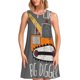 thumbnail image 1 of Balery I Like Big Digger Vestidos de verano para mujer con estampado: vestido holgado sin mangas, vestido playero informal y cómodo para días calurosos., 1 of 7