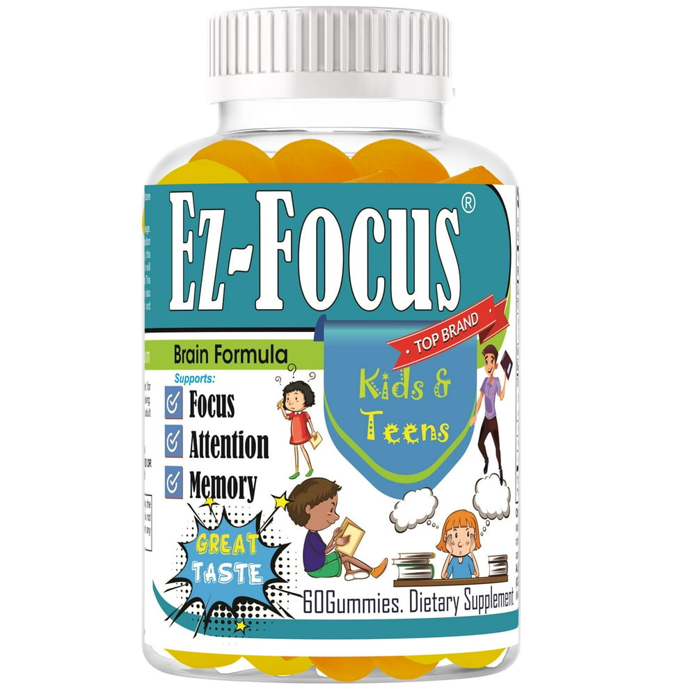 Ezfocus Kids Brain Focus Chewable Gummies Supplements, Attention