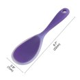 thumbnail image 2 of 8.7" Silicone Soup Ladle Spoon Wood Hand Restaurant Kitchen Scoop Utensil Cooking Supplies Purple, 2 of 7