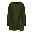 thumbnail image 4 of Dress for Women Fashion Casual Over Sized Sweatshirt Long Sleeve Dress Round-Neck Ladies Patchwork Mini Dresses Dresses for Womens, 4 of 8