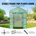 thumbnail image 3 of KFFKFF Walk in Greenhouse, 4.6 x 2.4 x 6.7 ft, Equipped with Shelving Units, Robust PE Cover Incorporating Doors and Windows, Steel Framework, Quick Assembly, Ideal for Cultivation and Storage, 3 of 9