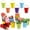 Red, variant on Daolelai Small Metal Bucket with Handle 6-Piece Set