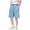 Light Blue, variant on Summer Breathable Ice‑Silk Children Knee‑Length Casual Shorts, Stretchy Elastic Waist Side Pocket Solid‑Color Outdoor Sports Shorts for Boys and Girls 4‑16Y