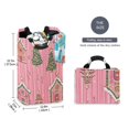 thumbnail image 2 of Yayeee Freestanding Laundry Hamper with Handle Collapsible Large Storage Basket for Clothes, Pink Gingerbread House, 2 of 7