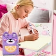 thumbnail image 5 of Cuaderno de animales de peluche para niña, diario con libro con candado, manos cálidas, invierno, 1 Uds., 5 of 5