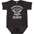 thumbnail image 3 of Inktastic Handpicked for Earth by My Auntie in Heaven with Angel Wings Boys or Girls Baby Bodysuit, 3 of 5