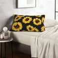 thumbnail image 6 of Salouo Sunflower 6 Print Print Pillow Case Cover,Wrinkle-Free Bed Pillow Cover Pack of 1 Home Decor Fade-Resistant and Stain-Resistant ,Pillows Not Included -16"x24", 6 of 8