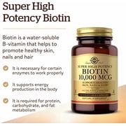 Solgar Biotin 10,000 mcg Vegetable Capsules - 60 ct