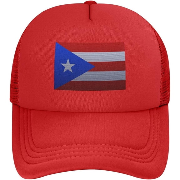 Flag of Puerto Rico Knitting Effect Baseball Cap for Men Women Snapback Adjustable Mesh Back Hat