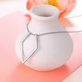 thumbnail image 4 of S925 Sterling Silver Jewelry Open Rhombus Pendant Magic Ring Holder Necklace Wedding Engagement Anniversary Love Gift For Her, Wife, Girlfriend, Fianc, 4 of 5
