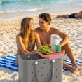 thumbnail image 6 of Lypsnake Beach Bag Tray Accessory,Multi Color Snap-on Plastic Tray with Dual Cup Slots Fruit Snack Storage Compartment,Poolside Beach Picnic Drink Food Holder for Travel Leisure Daily Activity, 6 of 6