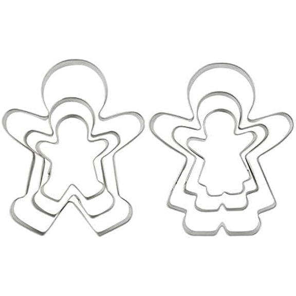 Funny Gingerbread Man Cookie Cutters, Boy and Girl Cookie Cutter Set Molds, 6 Piece$$Home Decor, Kitchen, & Other