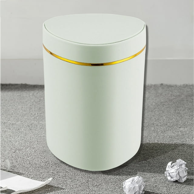 Xihbxyly Compras En Línea Bote de Basura de Escritorio Tipo Empuje, Mesa de Café Pequeña, Oficina, Sala de Estar, Sala de Estudio con Tapa, Bote de Basura