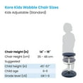 thumbnail image 5 of Kore Design Kids Adjustable Standard Wobble Chair 14" to 19" Dark Blue (KD-3104), 5 of 8