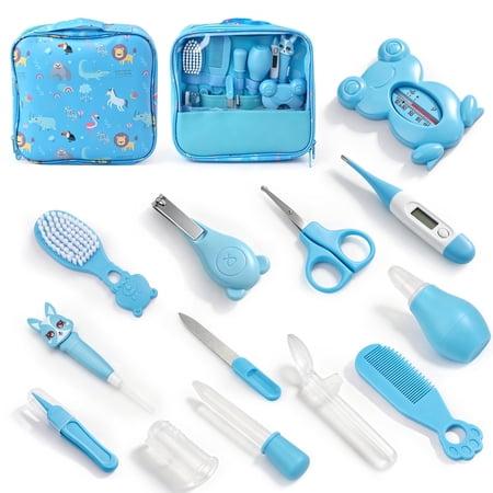 Baby Healthcare and Grooming Kit, Electric Safety Nail Trimmer Baby Nursery Kit, Newborn Care Kits with Hair Brush Comb for Newborn Infant Toddlers Baby Boys Girls Kids, Baby Shower Gifts