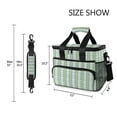 thumbnail image 3 of FORMRS Insulated Cooler Bag 24 Cans Capacity Soft Leakproof Lunch Box with Side Pockets, Green Stripe Pattern, 3 of 7
