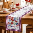 thumbnail image 5 of 250th Anniversary Table Runner 60 Inches, Independence Day Floral Wooden Bed Runner Dresser Scarves Tabletop for Indoor Outdoor Parties/Ceremony/Banquet, 13" x 60", 5 of 9