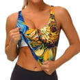 thumbnail image 3 of Picia vintage Starry Sunflower Sports Bra for Women,Padded Strappy Sports Bras Medium Support Yoga Bra with Removable Cups,Running Yoga Bra-Large, 3 of 9