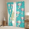 thumbnail image 3 of jejeloiu Sea Animal Axolotl Blackout Curtains Set of 2 (52x84 Each),Pink Cyan Window Curtains For Girls Kids, 3 of 6