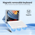 thumbnail image 3 of KVTVOU Keyboard Case for iPad 9th Generation 2021 /iPad 8th Generation 2020 / iPad 7th Gen 2019 with Pencil Holder Stand Folio Detachable Wireless Keyboard Cover, Blue, 3 of 9