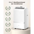 thumbnail image 6 of Portable Air Conditioners, 16000 BTU AC Cools up to 700 Sq Ft, Quiet 40 dB Free Stand Portable AC with Drainage-Free Cooling/Fan/Dehumidifier, Sleep Mode, APP&Remote Control, Installation Kit, 6 of 9
