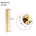 thumbnail image 2 of Unique Bargains M3 x 30mm Female Thread Brass Hex Standoff Pillar Rod Spacer Coupler Nut 25pcs, 2 of 2
