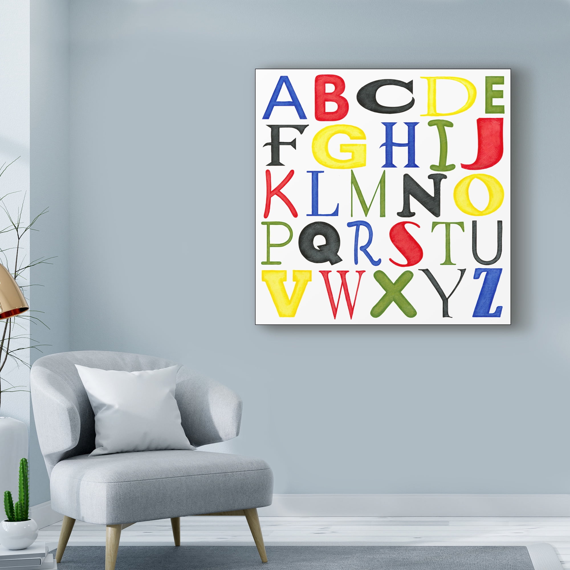 Trademark Fine Art 'Kids Room Letters' Canvas Art by Megan Meagher