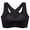 Black, variant on Women's Seamless Cami Bra Vest Front Hook and Eye Closure 2 In 1 for Posture and Light Bust Support Nursing Bra
