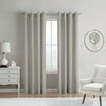 thumbnail image 1 of Habitat Harmony Light Filtering Curtain, Grommet Privacy Window Treatment Single Panel 52" x 84" in Linen, 1 of 2