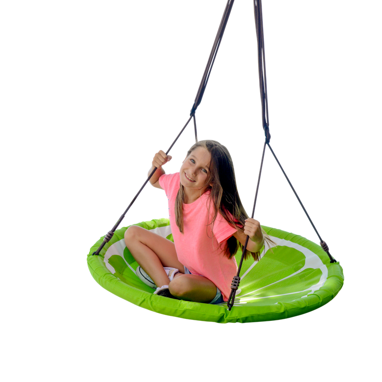 Swurfer Slice 40 Inch Outdoor Saucer Tree Swing Padded Edge