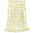 thumbnail image 2 of Zufioo Yellow Lemon Leaves Fleece Blanket Queen Size,Plush Bed Blanket,Ultra Soft Throw Blanket,Plush Fuzzy Cozy Blanket Perfect for Bed,Couch-80"x60", 2 of 7