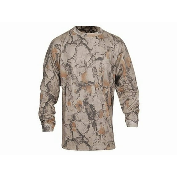 Natural Gear Men's Hunting Long Sleeve Crew Neck Pocket T Shirt Natural Gear Camo Medium