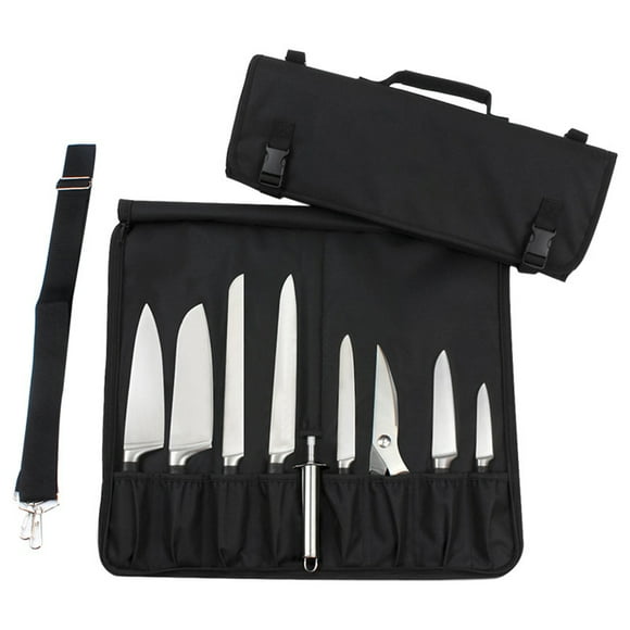 Case, Chef'S Roll Bag With Durable Shoulder Strap And Handle, Portable Bag Meat Cleaver Case