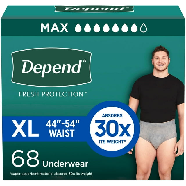 Ropa interior para incontinencia para adultos Depend Fresh Protection Men XL