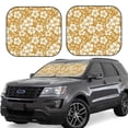thumbnail image 2 of Picia Rose Flowers 2 Piece Car Windshield Sun Shade Foldable | Foldable Sun Shield for Front Window Blocks UV Rays and Keeps Your Vehicle Cool-Large, 2 of 7