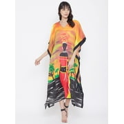 Gypsie Blu Boho Plus Size Long Kaftans Dress Maxi Kimono Dresses Summer Sleepwear Beach Dress Caftan Style