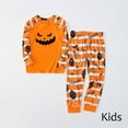 thumbnail image 2 of Shldybc Matching Family Halloween Pajamas for Toddler Kids Pajamas Sets Pajamas Halloween Holiday Sleepwear Jumpsuit Spiderweb Ghosts Pumpkin Skeleton Pajamas Outfit Home wear 3T Pajamas - Clearance, 2 of 8