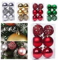 thumbnail image 6 of QHUDLV 6cm Plastic Christmas Balls, Lightweight Ornaments for Holiday Tree Decor, 6 of 9