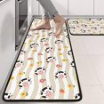 thumbnail image 2 of Kitchen Rugs Sets Of 2,Beige Cow Flower Pattern Anti Fatigue Kitchen Mat Rugs Non Slip Washable,Decorative Kitchen Floor Mats for Kitchen,Sink,Laundry,17"x47"+17"x47", 2 of 5