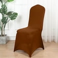 thumbnail image 2 of BalsaCircle Cinnamon Brown Spandex Stretchable Banquet Solid Chair Covers Slipcovers, 2 of 8