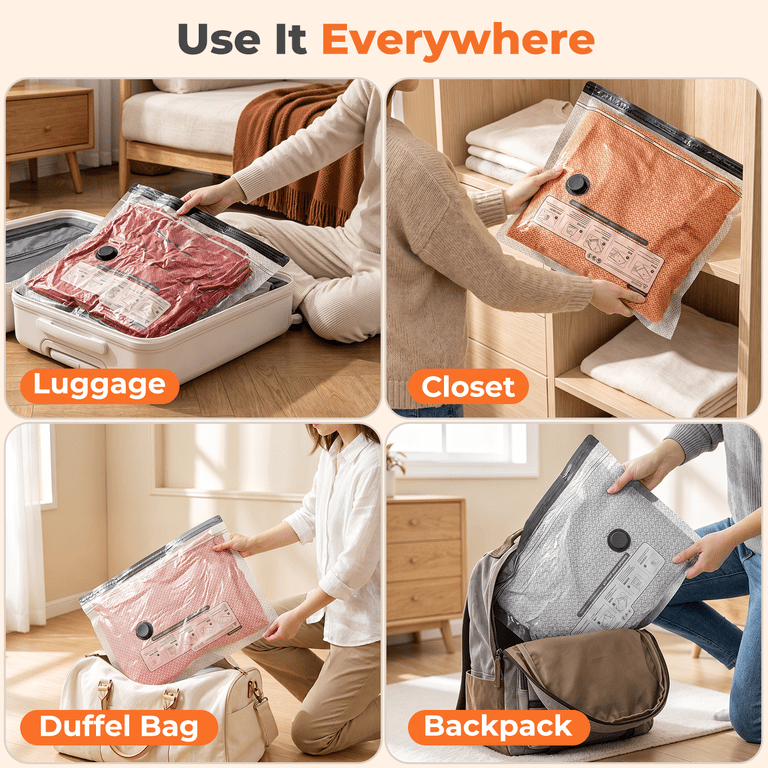 Mibote 15-Piece Vacuum Storage Bags with Rechargeable Pump photo 8