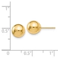 thumbnail image 2 of 14k Yellow Gold Polished 8mm Ball Post Earrings - .6 Grams - Measures 8x8mm Wide, 2 of 2